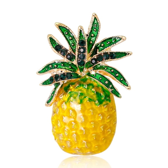 UNTERING Brooch Gorgeous Cartoon Pineapple Collar Pin Brooch Pin Pineapple Fruit Lapel Brooch for Dress Scarf Bag Jackets