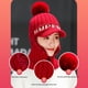 thumbnail image 3 of Gorro de Punto de Invierno Ticfox con Bufanda y Orejeras Talla Única Rojo, 3 of 7