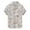 Gray, variant on QIUOMBBP Button Down Shirts for Men Short Sleeve Leaf Printed Casual Tees Loose Stretchy Summer Hawaiian Tshirts Blue XXL