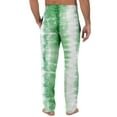 thumbnail image 5 of GrmtClth Mens Pajama Pants Ultra Lightweight Tie-Dye Print Bottoms Casual Drawstring Elastic Waist Lounge Pants Comfort Sleep Pants with Pockets and Button Fly Light Green XXXL, 5 of 8