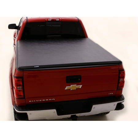 Lund International 969251 Tonneau Cover Hard Tri Fold Lockable Using Tailgate Handle Lock Black Vinyl Over Aluminum Panels Walmart Canada