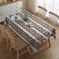 thumbnail image 2 of Multicolor Christmas Tree Pattern Rectangle Tablecloth 60"x84",Waterproof Polyester Rectangle Table Cloth, Wipeable Spillproof Polyester Tablecloth for Dining, Camping, Indoor and Outdoor, 2 of 5