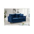 thumbnail image 7 of Meridian Furniture Naomi Contemporary Velvet Loveseat in Navy, 7 of 7