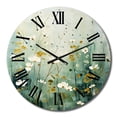 thumbnail image 2 of Designart "violet Tranquil Oasis" Abstract Botanicals Oversized Wall Clock, 2 of 5