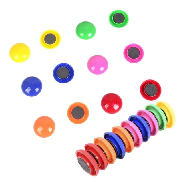60 uds surtidos imanes para pizarra botón redondo imán para nevera Oficina cocina decorativa 5 colores