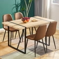 thumbnail image 4 of Pax Dining Fabric Chairs with Black Metal Leg Set of 4 - Brown, 4 of 20