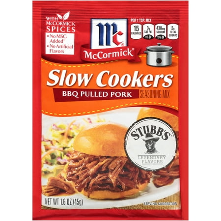 (4 Pack) McCormick Slow Cookers BBQ Pulled Pork Seasoning Mix, 1.6 (Best Pork Rub For Pulled Pork)