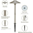 thumbnail image 5 of 3W Landscape Pathway Lights (8 Pack) - Low Voltage Cast-Aluminum Outdoor Pathway Light and Area Light - 3000K 12V Waterproof - G4 LED 3W Bulb Lighting for Yard Garden Pathway (Bronze), 5 of 10