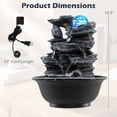 thumbnail image 3 of Gymax Tabletop Water Fountain w/Rolling Crystal Ball Color-Changing LED Light Pump, 3 of 10