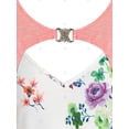 thumbnail image 3 of Tallas de talla grande Impresión de flores D anillos 2 en 1 camiseta Rosegal  Camisetas tallas grandes, 3 of 5