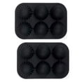 thumbnail image 1 of Silicone Molds 6 Cavity Ice Molds With Flower Round Shapes Release Reusable Ice Cream For Homemade Popsicles, 1 of 5