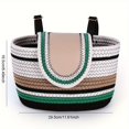 thumbnail image 1 of QJUHUNG Large Capacity Handwoven Cotton Bike Basket - Adjustable Strap  Spacious Storage for Camping & Cycling Adventures  Durable  Water-Resistant  and Easy to Install, 1 of 4