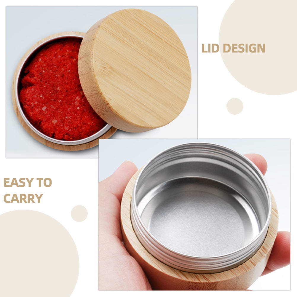 ibasenice Brown Fishing Bait Container Safe Live Storage Box for Worms Fishing Lures Outdoor Tackle Storage