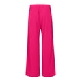 thumbnail image 6 of Hfyihgf Womens Stretch Dress Pants Front Seam Casual Slacks Pants Elegant Straight Wide Leg High Waist Suit Trousers for Office Work Business(Hot Pink,S), 6 of 7