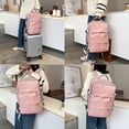 thumbnail image 4 of Mochila de viaje para mujer, bolsa de lona impermeable, mochila de senderismo, bolsa de viaje de embarque expandible, 4 of 5