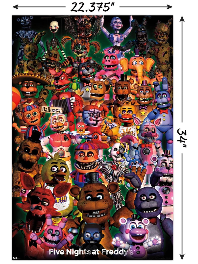 Five Nights at Freddy's - Ultimate Group Wall Poster, 22.375