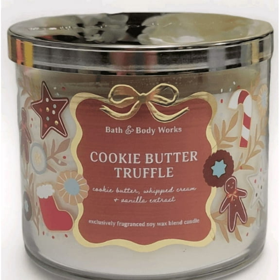 Bath and Body Works Cookie Butter Truffle Scented 3-Wick Candle