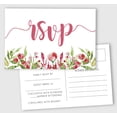 thumbnail image 1 of Inkdotpot RSVP Cartes Postales (Ensemble de 50) 4"X6" Vierges avec Côté Courrier, Cartes de Réponse RSVP pour Mariage Style Script Floral Cartes de Retour, 1 of 5