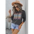 thumbnail image 3 of ABPHQTO Sudadera de mujer gris GOOD VIBES Graphic Pullover, 3 of 5