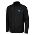 thumbnail image 2 of Men's Antigua Heather Black Orlando Magic New Logo Raglan Hold-Up Full-Zip Tri-Blend Jacket, 2 of 3