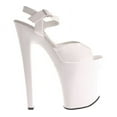 thumbnail image 2 of 8" Spike Heel P/F Sandals - Wht Pat/Wht, 6, 2 of 6