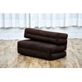 thumbnail image 4 of Leewadee Foldable Floor Mattress – 2 in 1 Floor Meditation Mat for Yoga and Relaxation, Seating Futon with Kapok,  Brown, 4 of 9