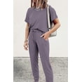 thumbnail image 4 of Conjunto de Jogger de Dos Piezas para Mujer PRETTYGARDEN Gris Talla Small, 4 of 5