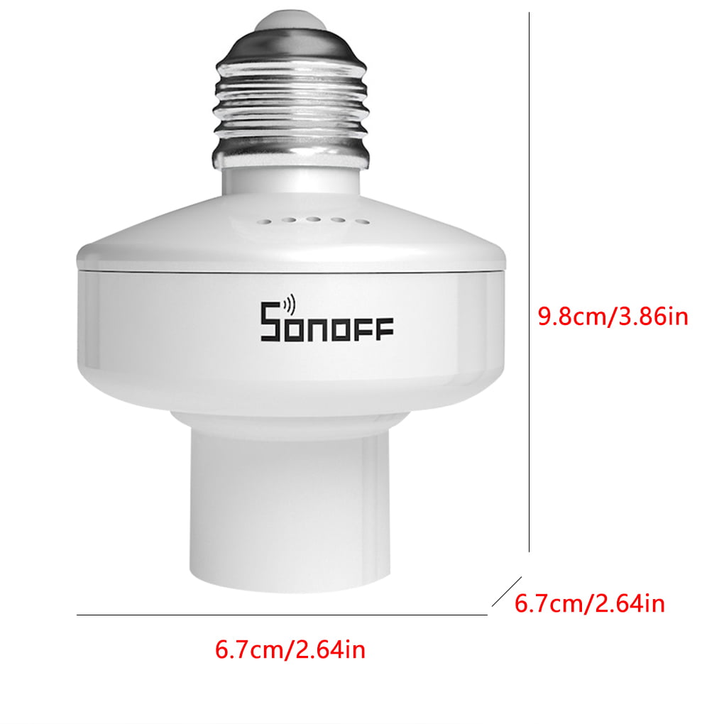 Mainstream Rechthoek Dalset WREA SONOFF Slampher R2 Bulb Holder E27 WiFi Wireless Smart Light Holder  Support Voice Control Timing Function - Walmart.com