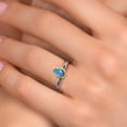 thumbnail image 4 of Gem Stone King 10K White Gold Mercury Mist Mystic Topaz Engagement Ring for Women | 1.00 Cttw | Pear Shape 8X5MM | Gemstone November Birthstone | Size 6, 4 of 6