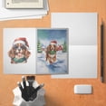 thumbnail image 4 of Hello Winter Cavalier King Charles Spaniel Frosty Morning Welcome Snowy Christmas 5x7in Folded Greeting Card Dog Lover Gifts Single Note Card with Envelope - 02018, 4 of 5