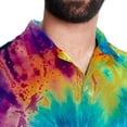 thumbnail image 5 of tie dye27 Men's Hawaiian Printed Short Sleeve Button Down Casual Beach Shirt's, Unisex, 5 of 6