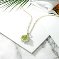 thumbnail image 4 of Gem Stone King 1.84 Ct Heart Shape Green Peridot 18K Yellow Gold Plated Silver Pendant, 4 of 4