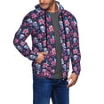 thumbnail image 2 of Vsdgher funny Skull daisy flower Mens Hoodies Zip Hoodie, Hoodies for Men, Zip-up Hooded Sweatshirt-X-Large, 2 of 5