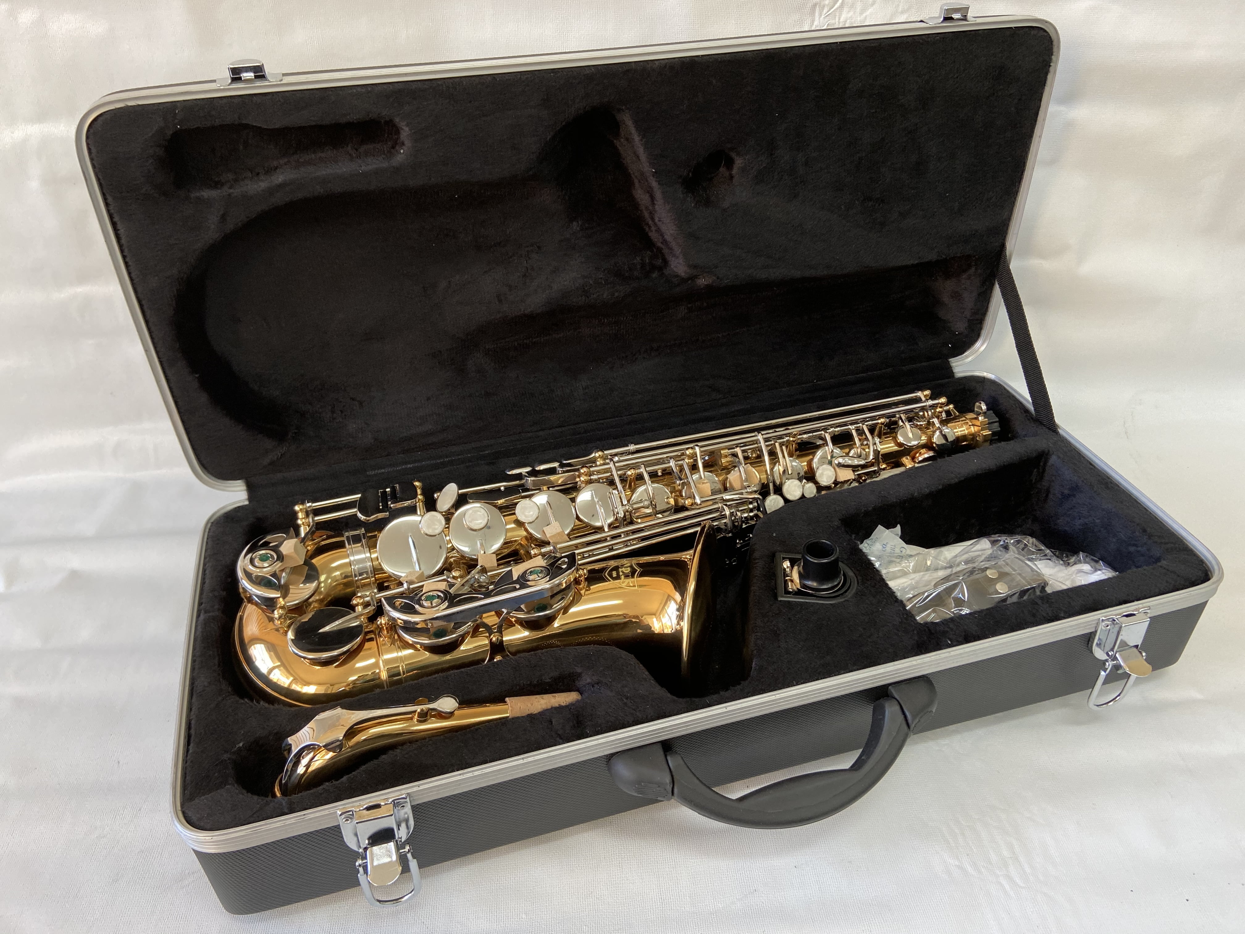 Professional Gold with Silver Keys Alto Saxophone Sax Brand New