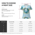 thumbnail image 6 of Wukai Dreaming Travel Casual V-Neck Graphic Tees for Women: Lightweight and Breathable Summer Tops with Stylish Design-Small, 6 of 8