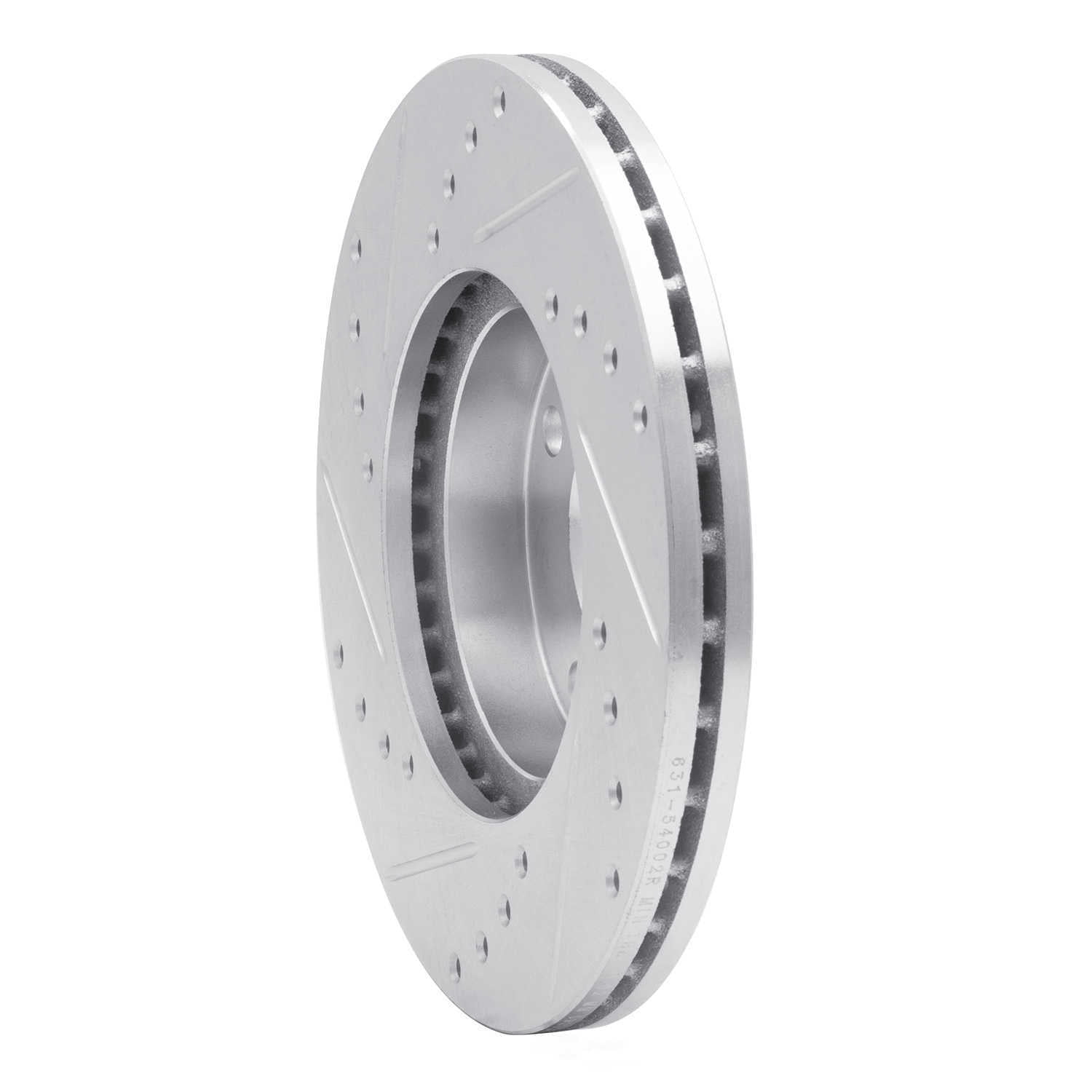 Dynamic Friction Company 631-54002R DFC Brake Rotor - Drilled And Slotted - Silver