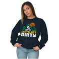 thumbnail image 4 of Let's Get Dirty Mountain Bike Outdoor Unisex Plus Fleece Graphic Sweatshirt Brisco Brands 2X, 4 of 5