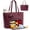 Claret, variant on Work Tote Bag with Lunch Compartment, 3 in 1 Laptop Tote Bag for Women with Giant Tumbler Holder for Teacher, Nurse, Travel, Office, Daily