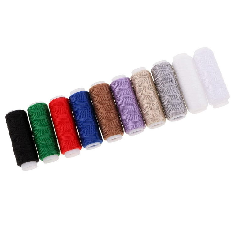 Heavy Duty Assorted Jeans Thread Set,Polyester Sewing Thread Spool 10 Color  55 Yards Thick for Denim Leather Quilt Blanket Cushion Curtain Handwork  mixed 