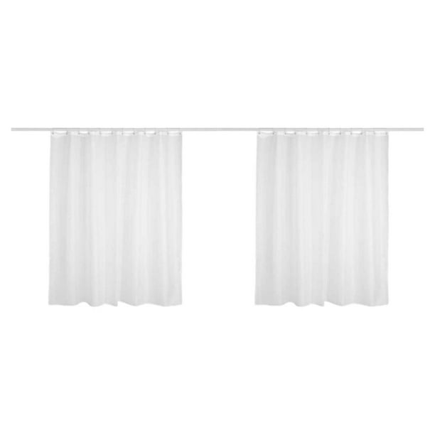 Naiovety Cortina de baño blanca impermeable y antiincrustante, fácil de limpiar y mantener, antimoho, duradera, blanca, 150 x 180 cm. blanco 150*180cm 2Conjunto