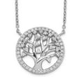 thumbnail image 3 of Sterling Silver Cubic Zirconia Tree Of Life 18in Necklace, 3 of 5