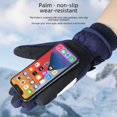 thumbnail image 2 of Guantes de ciclismo para hombres y mujeres, cálidos, para deportes al aire libre, guantes de invierno para esquiar, forro polar grueso, antideslizantes, resistentes al viento, de felpa de invierno, 2 of 5