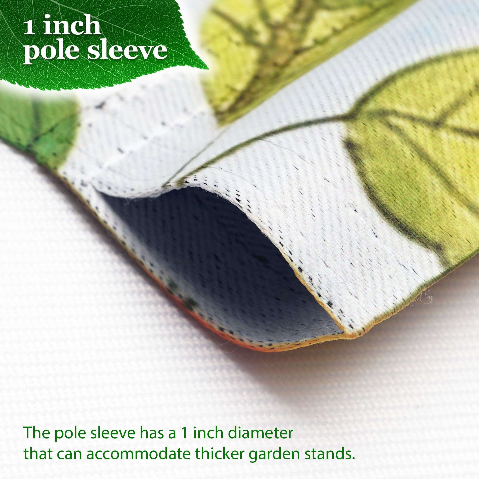 G128 Combo Pack: Garden Flag Stand 36x16IN & Garden Flag Sweet Bee Flowers Printed 12x18IN Double Sided