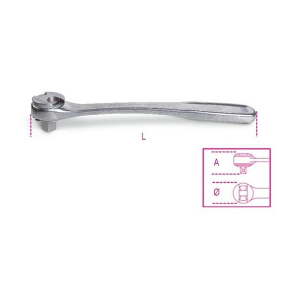 Beta Tools 009203882 0.5 in. Drive Reversible Ratchet