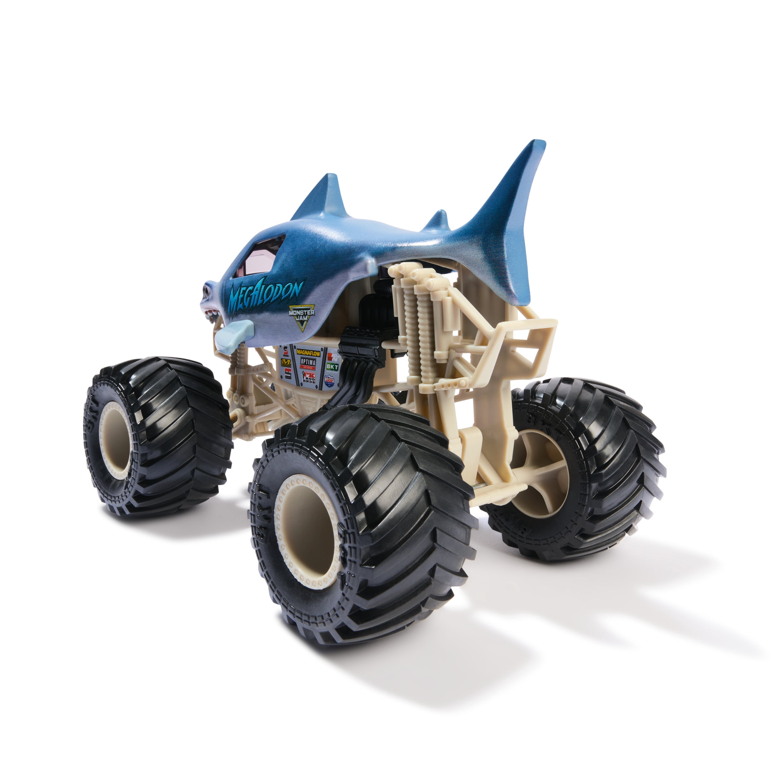 Monster Jam, Official Megalodon Monster Truck, Collector Die-Cast Vehicle, 1:24 Scale, Kids Toys for Boys and Girls Ages 3 and up