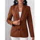 thumbnail image 1 of Saco Entallado de Mujer Elegante y Versátil Camel Extra Grande, 1 of 5