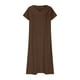 thumbnail image 3 of Traje de Falda Larga Para Mujer, Cuello En V, Vestido Informal de Lino, Atuendo de Primavera y Verano Con Sandalias, 3 of 3