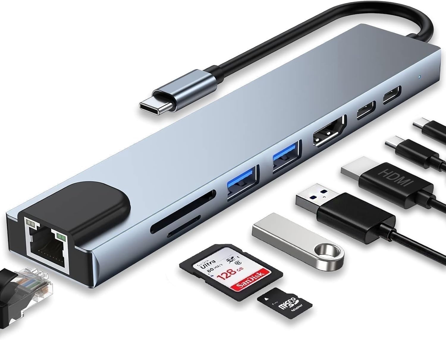 Anker USB C Hub, 10-in-1 Aluminum Monitor Stand with 100W PD