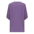 thumbnail image 6 of felwors Cardigans for Women Plus Size Casual Short Sleeve Open Front Dressy Gauze Cover Up Work Office Wear Purple, XXXXXL, 6 of 6