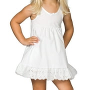 I.C. Collections Baby Girls White Adjustable Tea-Length Slip, 3m - 6x
